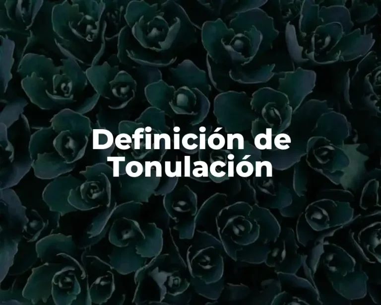 Definición de Tonulación