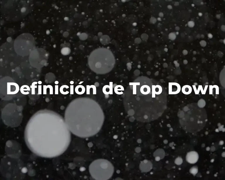 Definición de Top Down
