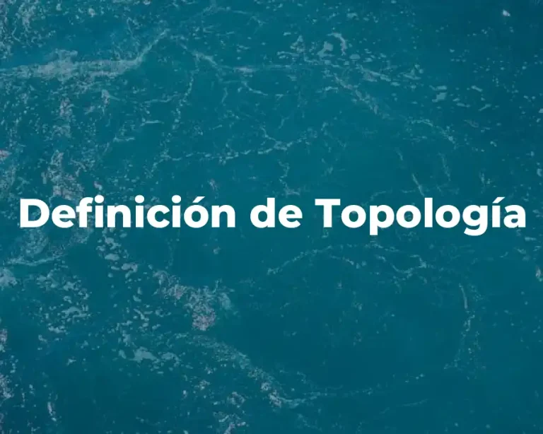 Definición de Topología