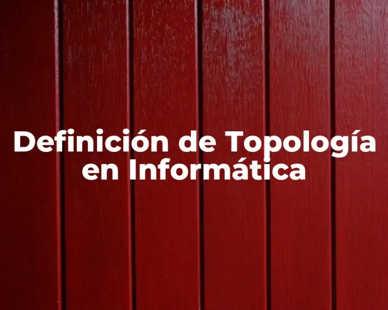 Definición de Topología en Informática