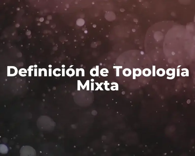 Definición de Topología Mixta