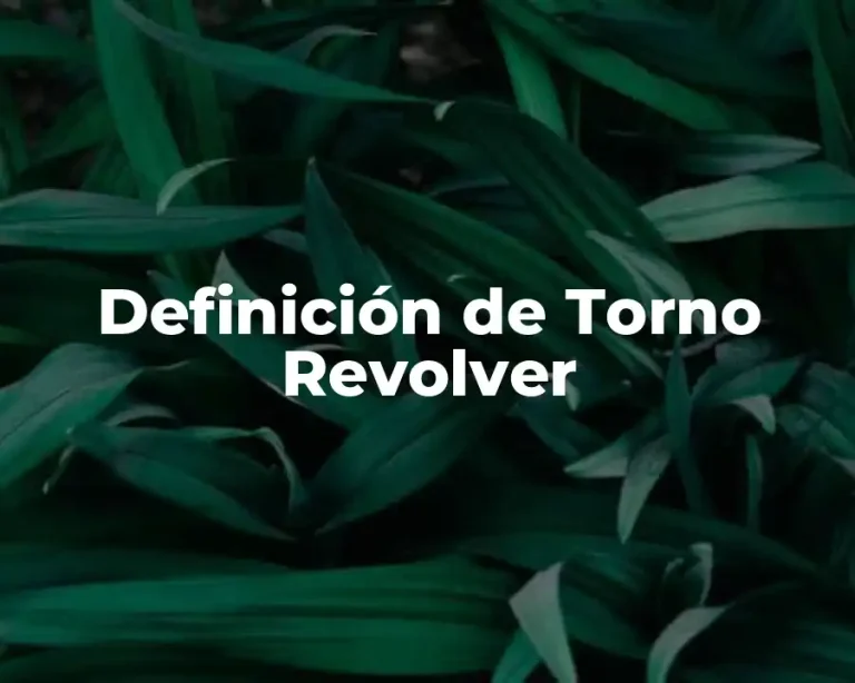 Definición de Torno Revolver