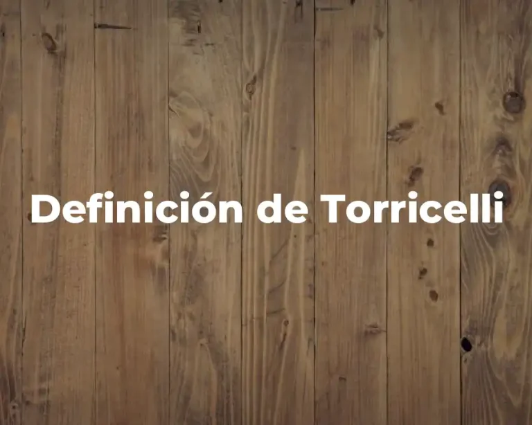 Definición de Torricelli