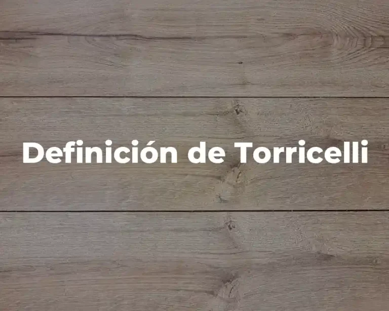 Definición de Torricelli