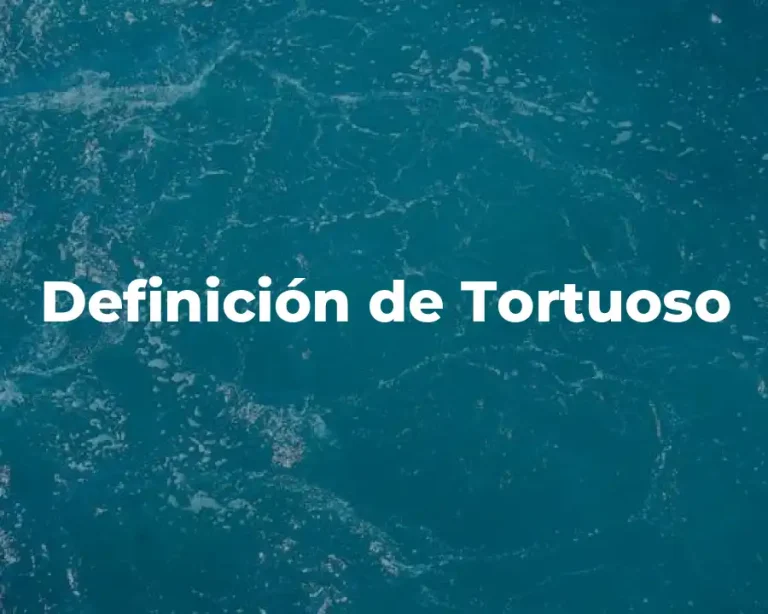Definición de Tortuoso