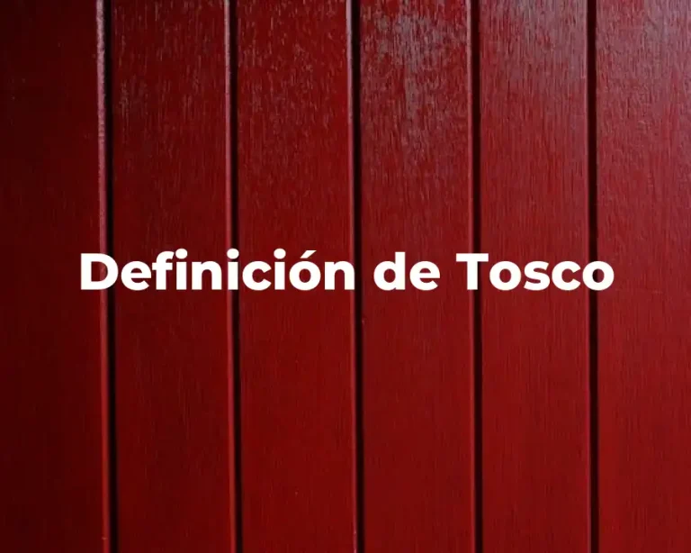 Definición de Tosco