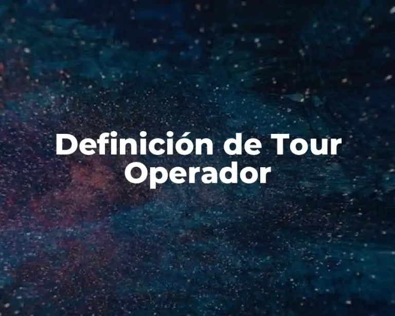 Definición de Tour Operador