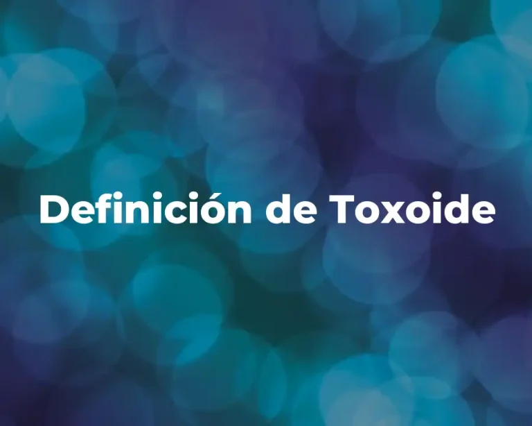 Definición de Toxoide