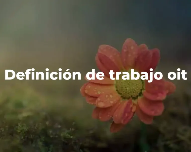 Definición de trabajo oit
