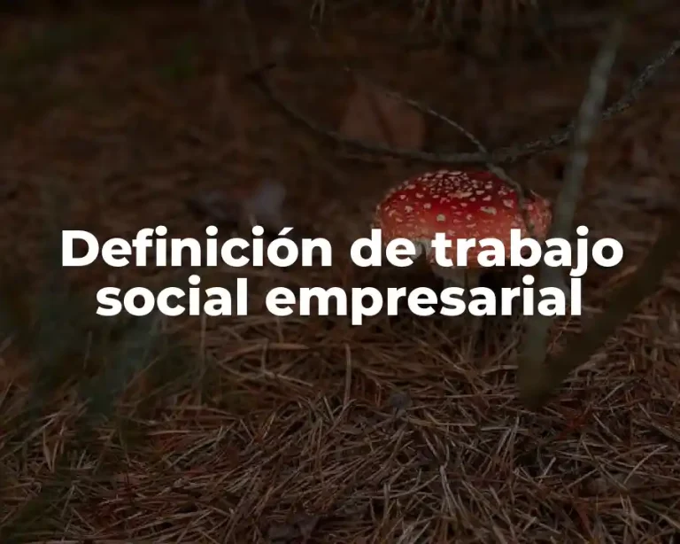 Definición de trabajo social empresarial