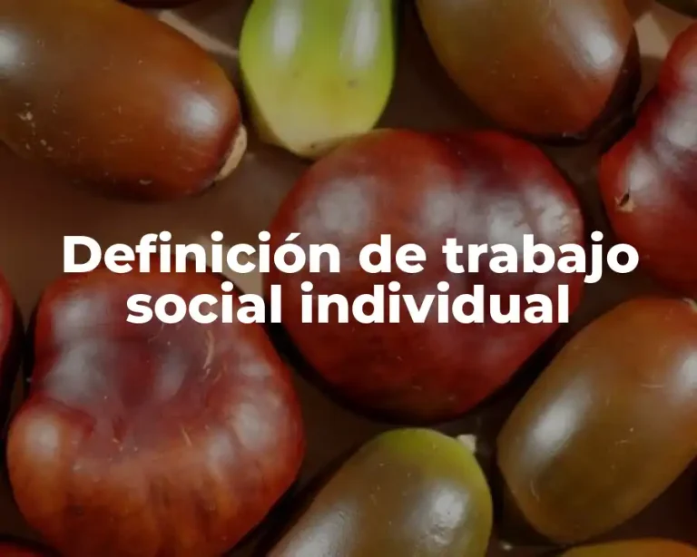 Definición de trabajo social individual