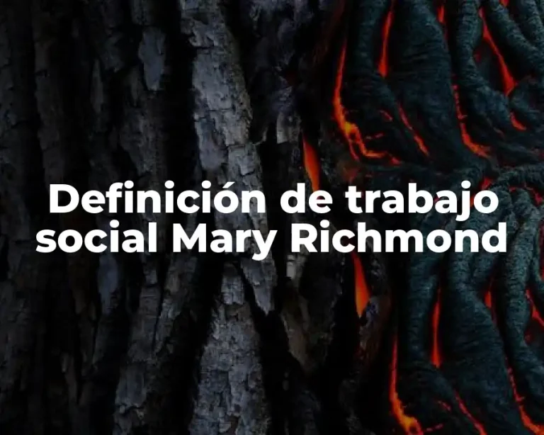 Definición de trabajo social Mary Richmond