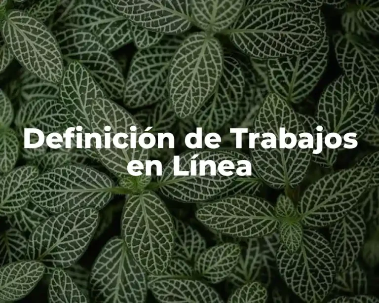Definición de Trabajos en Línea