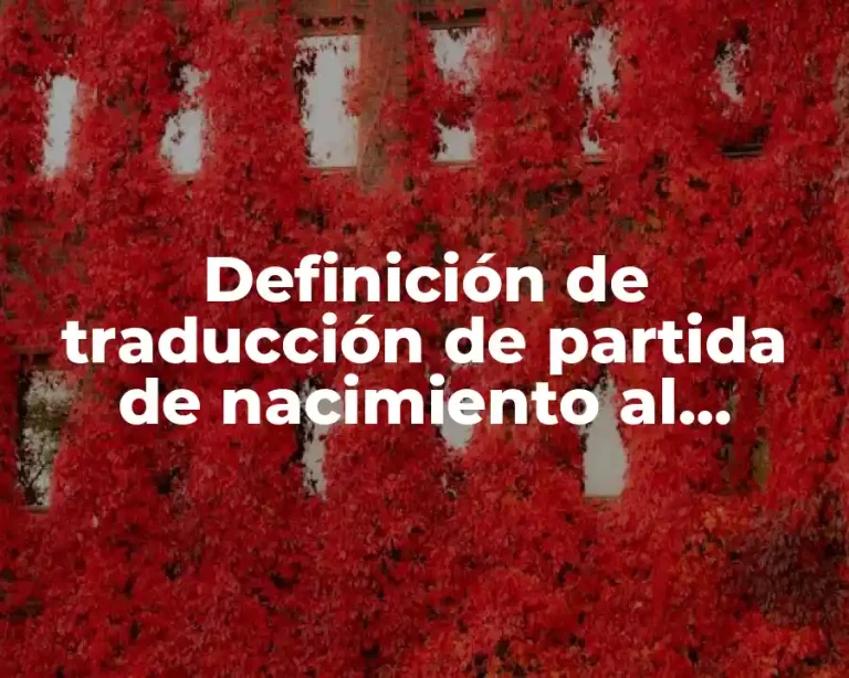 Definición de traducción de partida de nacimiento al italiano