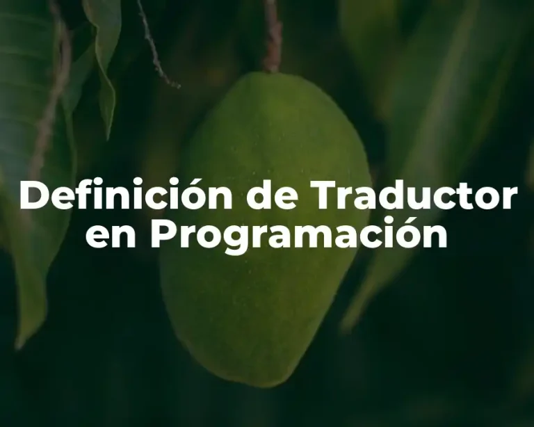 Definición de Traductor en Programación