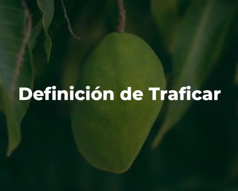 Definición de Traficar