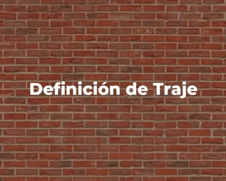 Definición de Traje