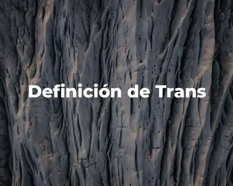 Definición de Trans