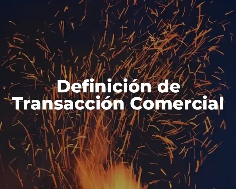 Definición de Transacción Comercial