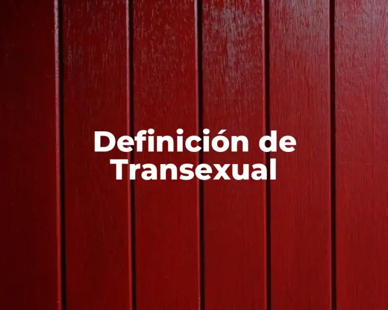 Definición de Transexual