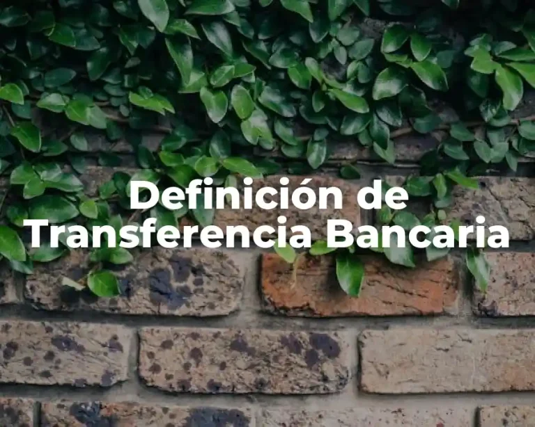 Definición de Transferencia Bancaria