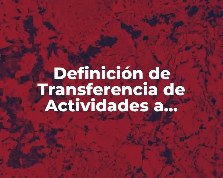 Definición de Transferencia de Actividades a Provedores Externos