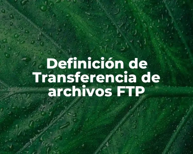 Definición de Transferencia de archivos FTP
