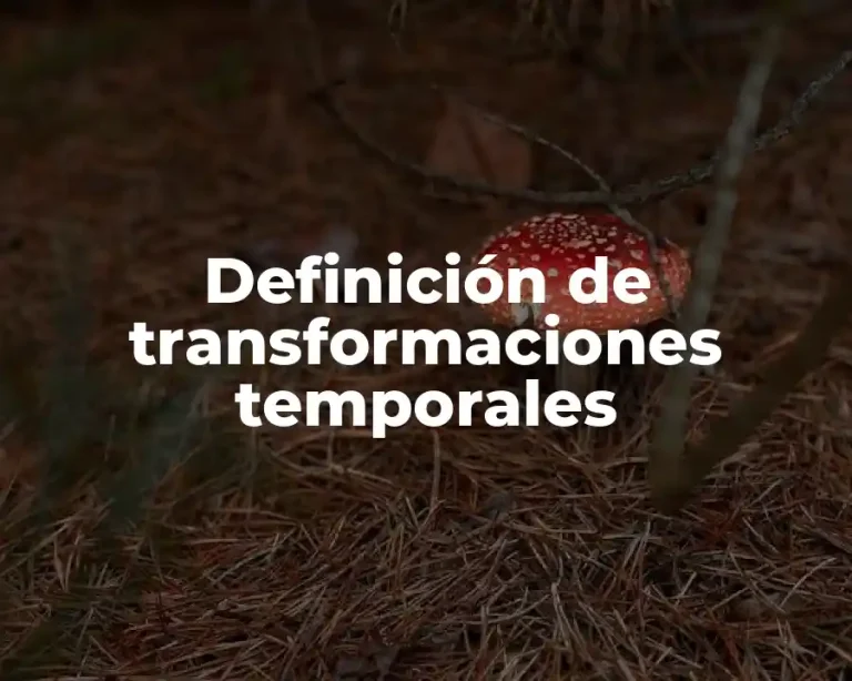 Definición de transformaciones temporales