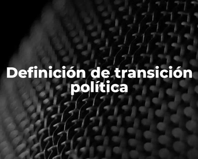 Definición de transición política