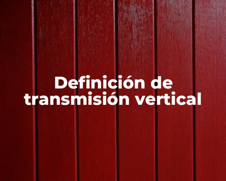 Definición de transmisión vertical