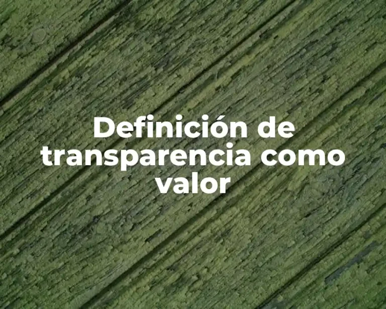 Definición de transparencia como valor