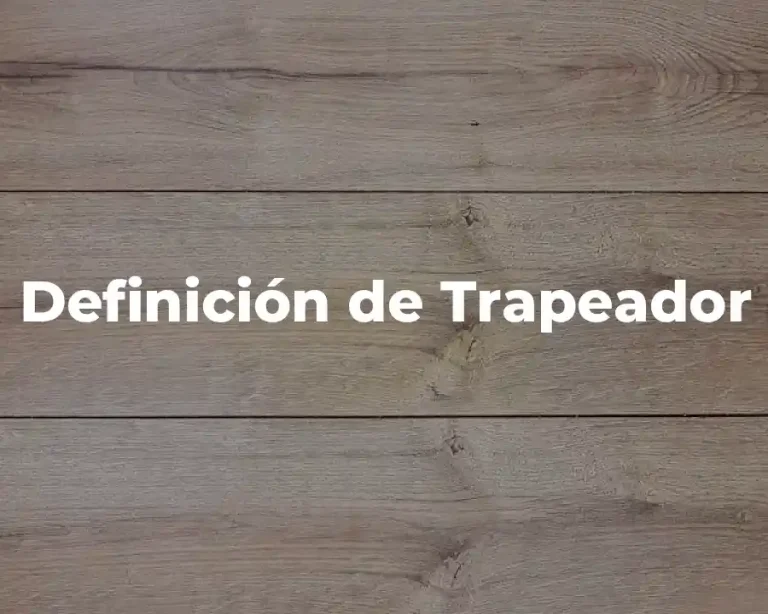 Definición de Trapeador