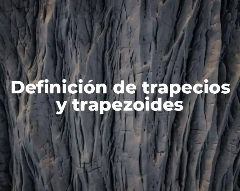 Definición de trapecios y trapezoides