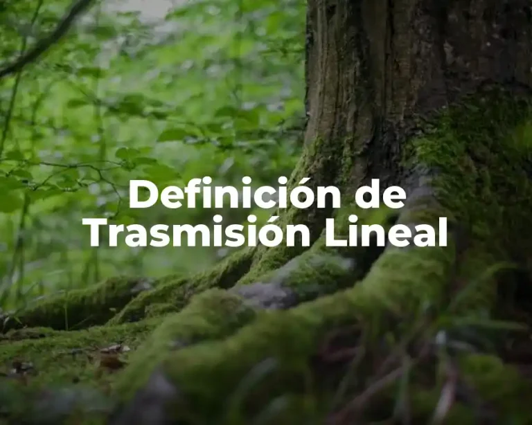 Definición de Trasmisión Lineal
