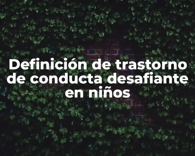 Definición de trastorno de conducta desafiante en niños