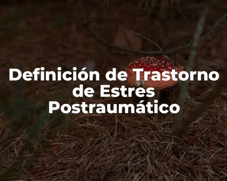 Definición de Trastorno de Estres Postraumático