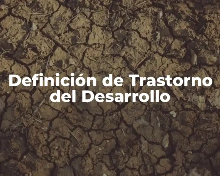 Definición de Trastorno del Desarrollo