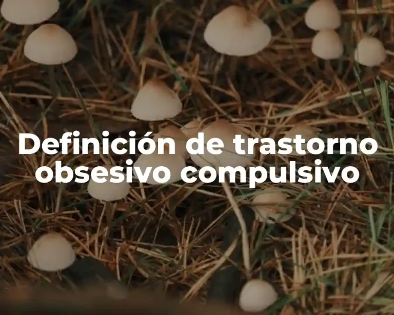 Definición de trastorno obsesivo compulsivo