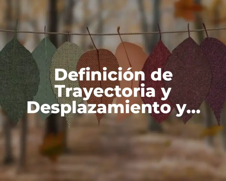 Definición de Trayectoria y Desplazamiento y Punto de Partida