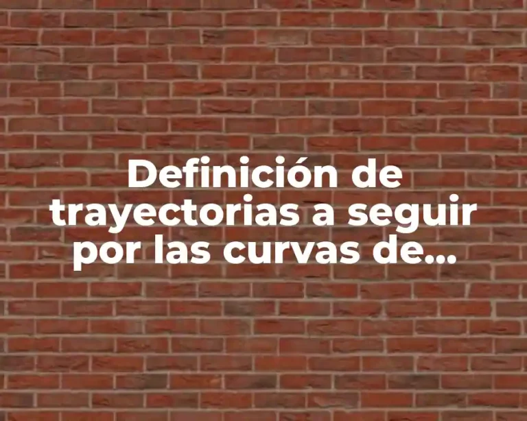Definición de trayectorias a seguir por las curvas de acoplador