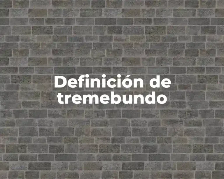 Definición de tremebundo