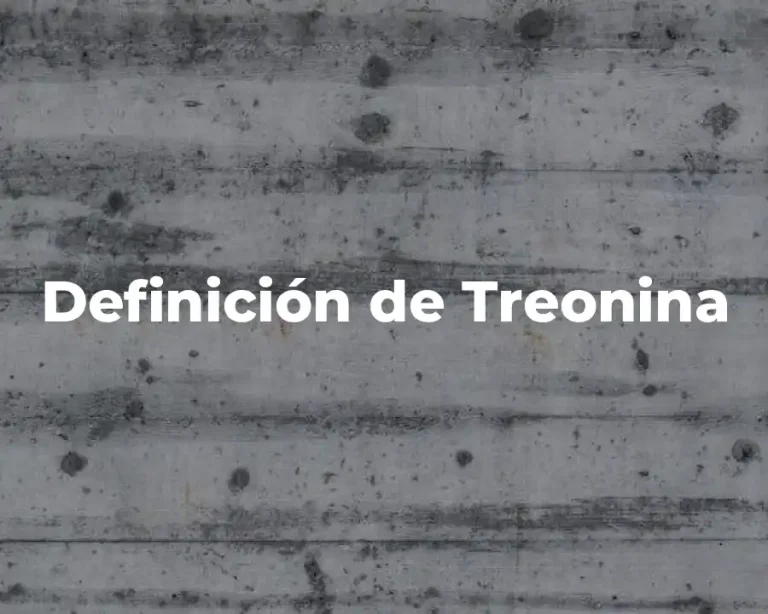 Definición de Treonina