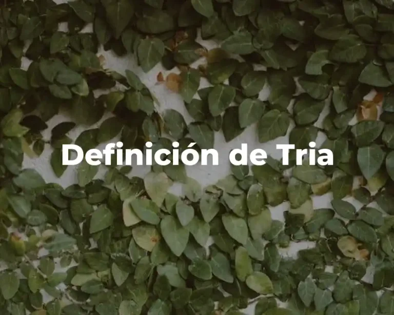 Definición de Tria
