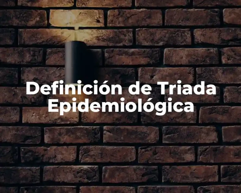 Definición de Triada Epidemiológica