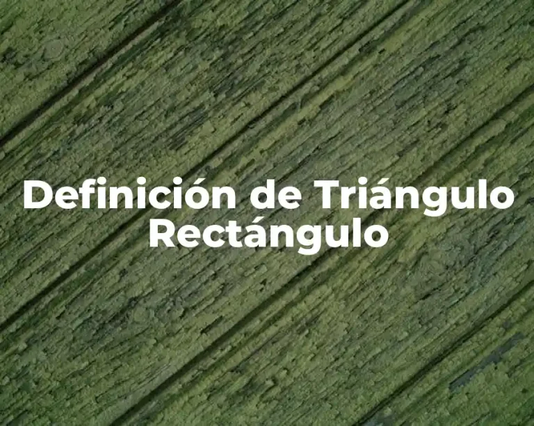 Definición de Triángulo Rectángulo