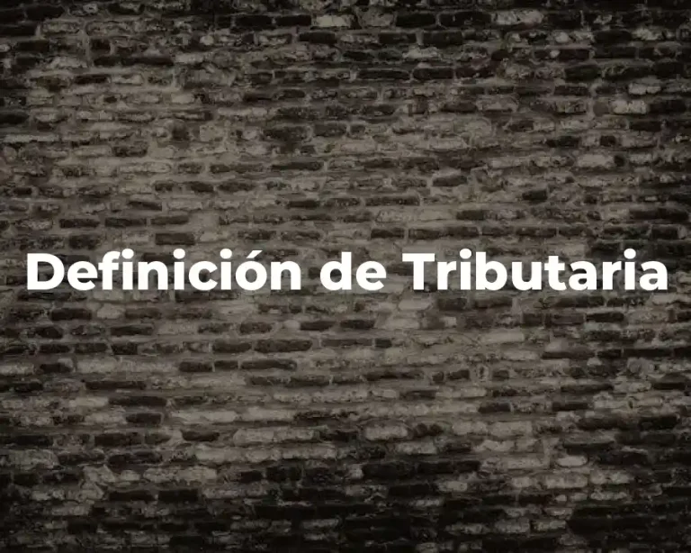 Definición de Tributaria