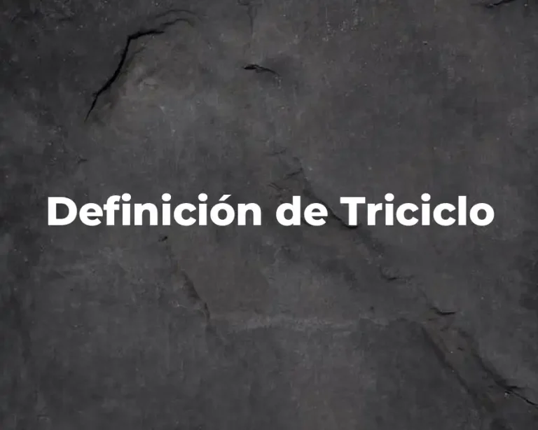 Definición de Triciclo