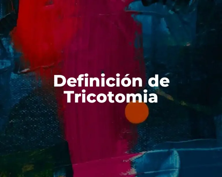 Definición de Tricotomia