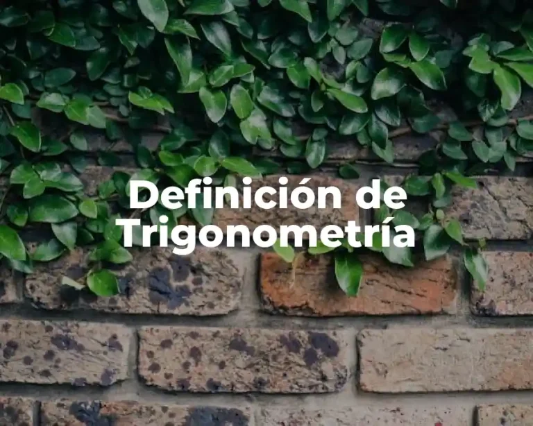 Definición de Trigonometría