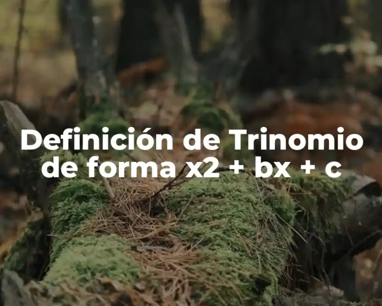 Definición de Trinomio de forma x2 + bx + c